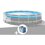 Kit piscine tubulaire Intex Prism Frame Clearview ronde 4,88 x 1,22 m + Bâche à bulles
