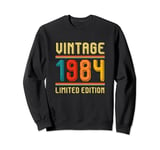 40 Year Old For Men Women Retro Vintage 1984 Limited Edition Sweatshirt