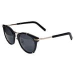 Foster Grant Women's Gloss Black/Gold Round Lens Sunglasses Gia ()