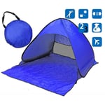 shunlidas Folding Portable Fishing Tent Camping Automatic Pop Up Tents Sun Shelter Anti-uv Sun Shade Awning 2-3 Person Outdoor Summer Tent-deep blue