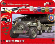 Airfix Hanging Model Car Kits - Willys MB Jeep Model Building Set, 1:32 Scale M