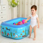 120/130/150Cm Children Bathing Tub Baby Home Use Paddling Pool Inflatable Square Swimming Pool Kids Inflatable Pool Thicken+Air Pump,59inch (Size : 47inch)