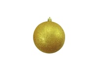 EUROPALMS Deco Ball 10cm, gold, glitter 4x, Europalms Julkulor Dekor 10cm, guld, glitter 4x