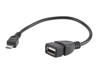 Cablexpert A-OTG-AFBM-03 - USB-kabel - mikro-USB typ B (hane) till USB (hona) - USB OTG - 15 cm