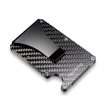 New-Bring Metal Card Holder Men Ultra-Thin Simple Wallet RFID Anti-Theft  Card Holder(Carbon Fiber)