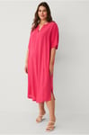 KAFFE Curve - Klänning kcMille Kaftan Dress - Röd