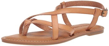 Amazon Essentials Sandales à Lanières Décontractées Femme, Nature, 35.5 EU