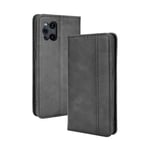 GOGME Leather Case for OPPO Find X3 Pro Case, Retro Style PU/TPU Wallet Folio Case, Collection Premium Folio Cover with [Card Slots] and [Kickstand] for OPPO Find X3 Pro. Black