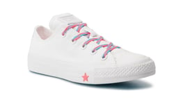 Converse CTAS OX 564117C White/Racer Pink Women's UK 3-8