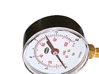 Manometer Ø80, 1/4'', 0-6 Bar - 1/4'' (Ned), 0-6 Bar/Mvs Og M/Stilleviser