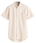 GANT Men's REG Oxford SS Shirt, Dry Sand, L