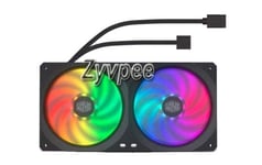 zyvpee® SF240R ARGB Ventilateur à cadre carré avec 18 LED RVB contrôlées indépendamment, design à lame hybride, gestion des câbles et ventilateur de contrôle PWM 650-1800 tr/min (avec contrôleur)