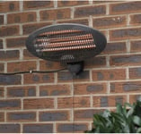 Electric Wall Mounted Outdoor Garden Patio Heater, 2000w Electric IPX4 Heater, Indoor or Outdoor Use, By Lazy Style