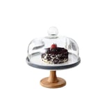 Pastry storage tray Sandwich Dome, Ballroom Decoration Cake Stand Restaurant Dessert Tray Ice Cream Salad Glass Dome Chip & Dip Server 9/11Inch Dried fruit tasting plate (Color : Gray, Size : 9In)