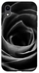 Coque pour iPhone XR Rose noire et blanche - Rose gothique gothique foncé