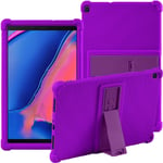 Samsung Galaxy Tab A 8.0" 2019 SM-T290 SM-T295 Case,ATOOZ PC Bracket Tablet Silicone Case,Anti-drop For Samsung Galaxy Tab A8 Cover (Purple)