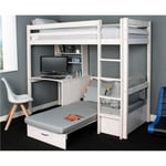 https://furniture123.co.uk/Images/FOL105320_3_Supersize.jpg?versionid=8 High Sleeper Loft Bed with Desk and Futon in White - Thuka Kids Avenue
