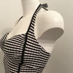 Seafolly Lucia Black Gingham Padded Tankini Set UK 10 Top & Briefs swimwear