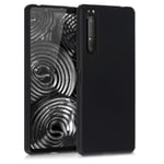 kwmobile TPU Case Compatible with Sony Xperia 1 II - Case Soft Slim Smooth Flexible Protective Phone Cover - Black Matte