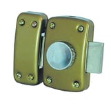Verrou de Sûreté à bouton - 3 Clés - Diamètre 25mm - Bout arrondi - En Bronze