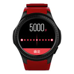 ZZJ Professional Sports Smart Watch, Quad Core Smartwatch MTK2503 2G Wifi BT Call 0.2MP TF Card for Android IOS,Red