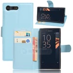 Sony Xperia X Compact PU Wallet Case Light Blue