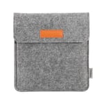 MoKo Sleeve Compatible with Kindle Oasis 2019/2017, Protective Felt Accessories Cover Case Pouch Bag with Dual Pockets Fits 7 Inch Kindle Oasis E-reader, Light Gray