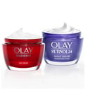 Olay Womens Regenerist Day Cream and Retinol 24 Night Skin Care Sets, 50ml - One Size
