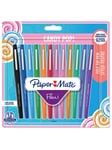 Papermate Paper Mate Flair filtspetspennor | Mediumspets (0,7 mm) | Sortiment av Candy POP-färger | 12 stycken