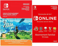 The Legend of Zelda: Breath of the Wild [Switch Download Code] + Switch Online 12 Mois Famille [Download Code]