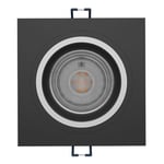 EGLO connect.z Spot LED encastrable Carosso-Z, lampe encastrée ZigBee, contrôlable par appli et commande vocale Alexa, blanc chaud – froid, RVB, dimmable, aluminium noir mat, 9,3 cm