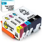 Smart Ink Compatible Ink Cartridge Replacement for HP 920 XL 920XL (BK & C/M/Y 4 Pack Combo) compatible with HP Officejet 6000 6500 6500A 7000 7500A