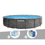 Kit piscine tubulaire Intex Baltik ronde 5,49 x 1,22 m + Bâche à bulles + 6 cartouches de filtration