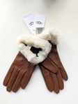 Brand New UGG Women's Leather Sheepskin Vent Glove Size L UK Stock