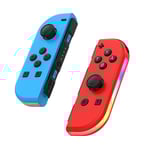 Trádlös handkontroll kompatibel fo'r Nintendo switch, Oled, Lite Gamepad Joystick (l/r) Ersättning med Rgb höger blue+red