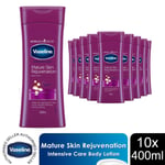 Vaseline Intensive Care Body Lotion Mature Skin Rejuvenation 400ml, 10 Pack