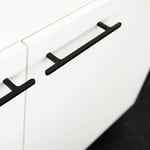 Handtag BB Sweden Hardware Flat Line 190 Mattsvart Aluminium