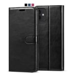 KILINO iPhone 12 Wallet Case [RFID Blocking] [PU Leather] [Soft TPU] [Shock-Absorbent Bumper] [Card Slots] [Kickstand] [Magnetic Closure] Flip Folio Cover for iPhone 12 (Black)
