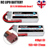 2×HRB 3S Lipo Battery 6000mAh 11.1V 50C 100C Dean Plug For RC Car Truck Drone UK