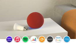 Nouvel Echo (4e génération), PRODUCT(RED) + Ampoule connectée Philips Hue