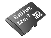 Sandisk - Flash-Minneskort - 32 Gb - Class 4 - Microsdhc - Svart