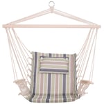 Hammock Hanging Rope Chair Swing with Cushion 120KG Max