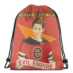 ANGSHI6 Drawstring bag unisex classic sports backpack storage bag travel bag Rage Against The Machine Evil Empire