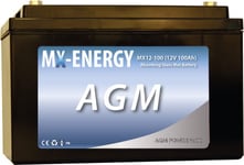 12V 100Ah (AGM) batteri 332 x 172 x 216