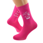 Life Without Gin is No Life Fun Ladies Hot Pink Socks UK Size 3.5-7.5 - X6N816