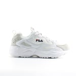 Fila Ray Tracer Womens Trainers Lace Up Shoes White Leather 1010686 91X