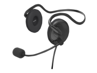 Hama NHS-P100 V2 - Headset - på örat - montering bakom nacken - kabelansluten - 3,5 mm kontakt - svart