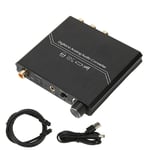 Digital till Analog Ljudomvandlare 192KHz Optisk till RCA Stereo DAC-omvandlare med 3,5mm Utgång Volym Baskontroll