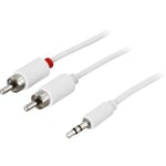 High grade Minijack til 2xPhono kabel - 2 m