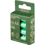 DELTACO laddbara AA-batterier, 2500mAh, 4-pack